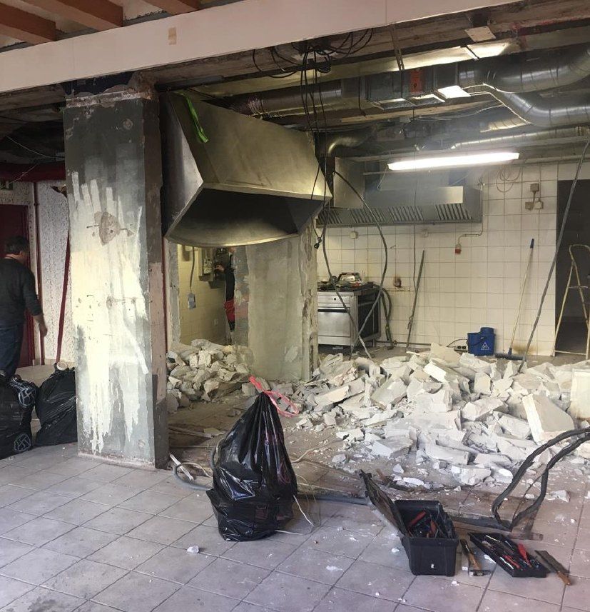 Voodoo Reyes site stripped back to concrete before the build