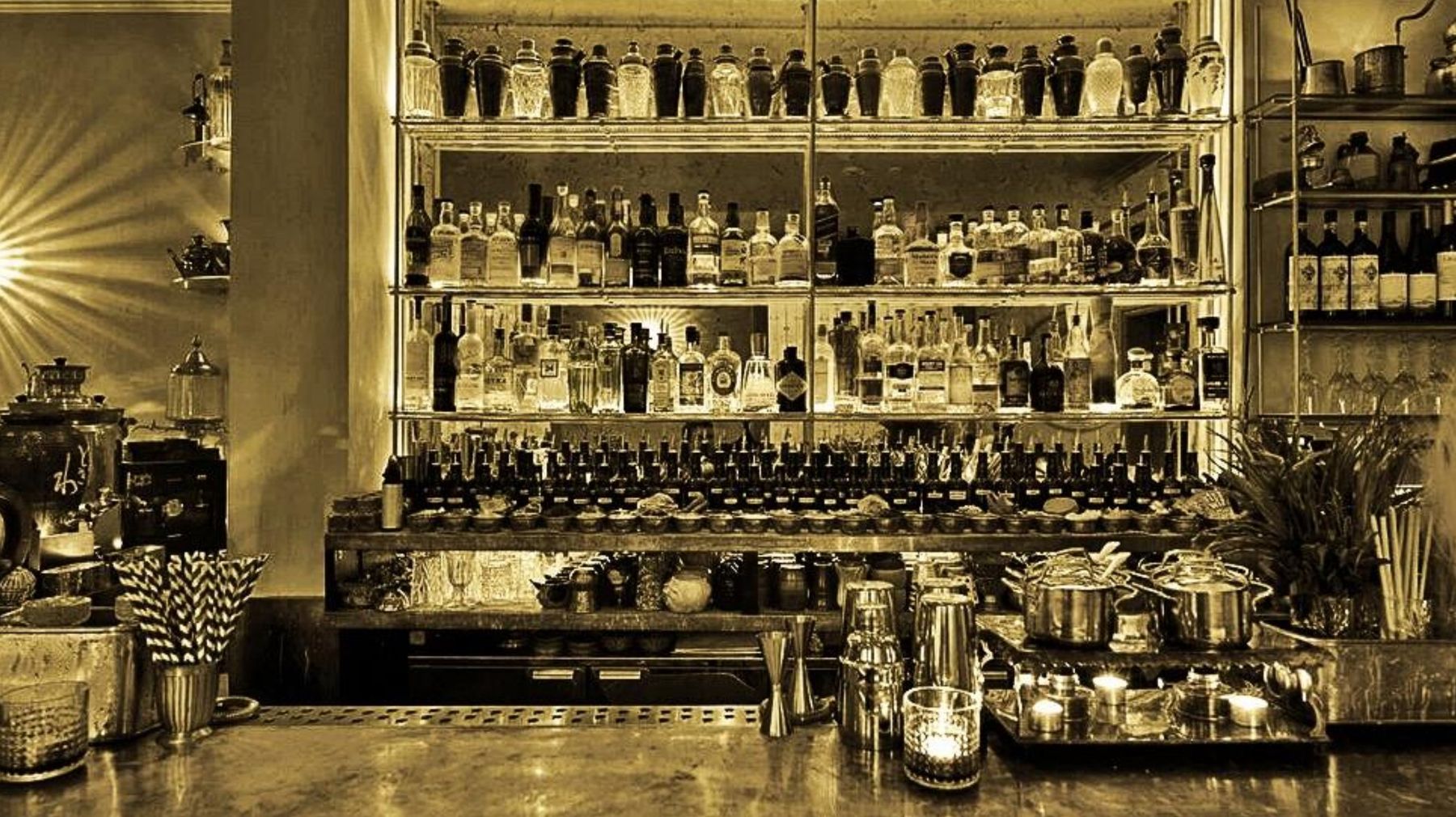 The Gibson, London: the back bar